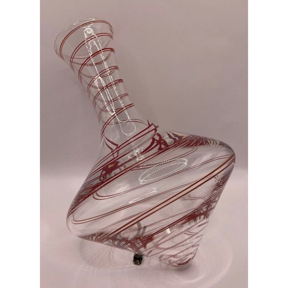 Signed Nicholas Kekic Rolling Red Wine Decanter - Blown Glass - Pre-owned